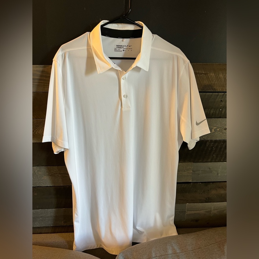 XL NIKE GOLF DRI FIT STANDARD FIT WHITE